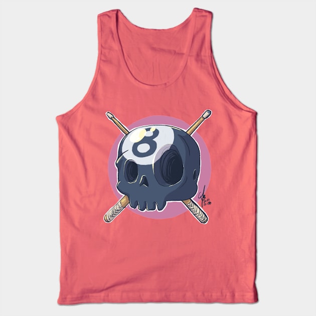 Skull Eight Ball Tank Top by MBGraphiX